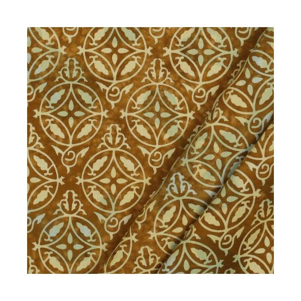 Unique crafted Batik cotton, Ochre