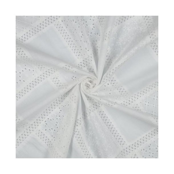 Cotton Patchwork, handmade, white