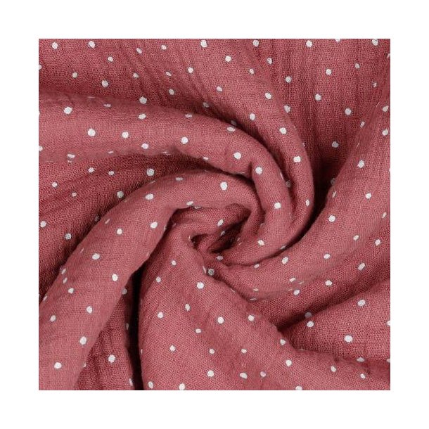 Double gauze Blush m/prikker