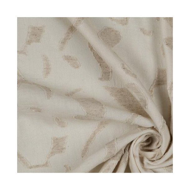 Cotton linen Jacquard, Natural