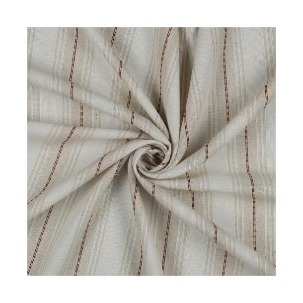 Linen viscose stripe, Brown