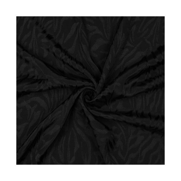 Viscose Jacquard Animal skin, Black