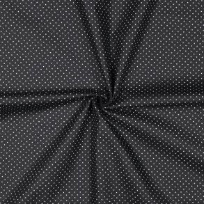 Poplin Petit sm� prikker, Black