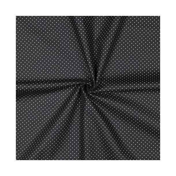 Poplin Petit sm� prikker, Black