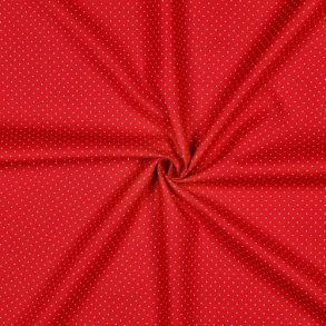 Poplin Petit sm� prikker, Red