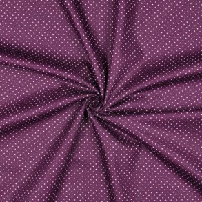 Poplin Petit sm� prikker, Purple