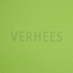 Poplin Petit sm� prikker, Lime