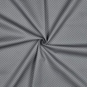 Poplin Petit sm� prikker, Grey