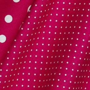 Poplin Petit sm� prikker, Cerise
