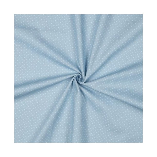 Poplin Petit sm� prikker, Light blue