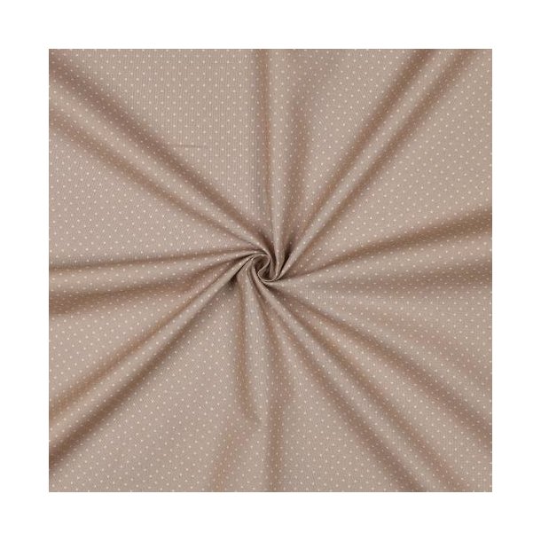 Poplin Petit sm� prikker, Sand