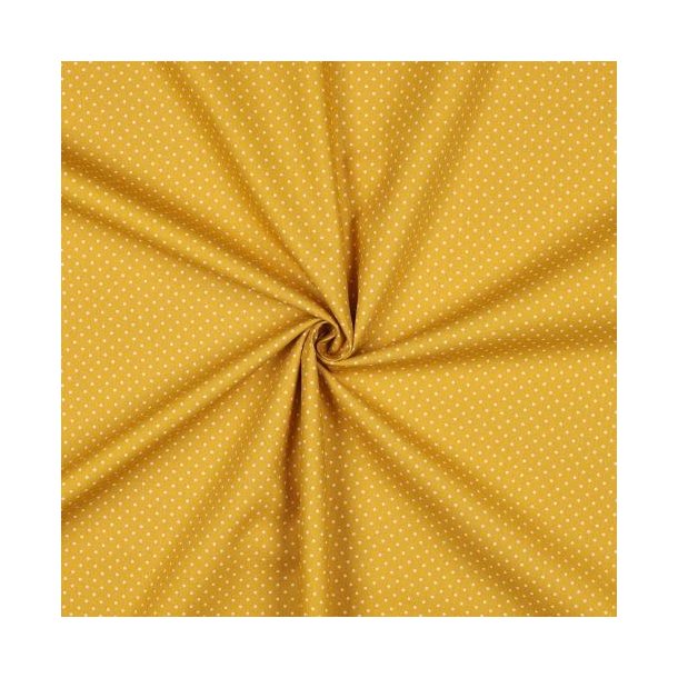 Poplin Petit sm� prikker, Okker