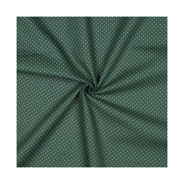 Poplin Petit sm� prikker, Dark green