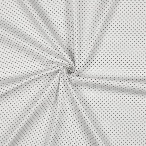 Poplin Petit Sm� prikker, white/black