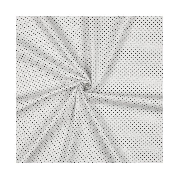 Poplin Petit Sm� prikker, white/black