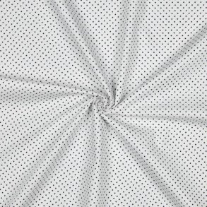 Poplin Petit sm� prikker, white/navy