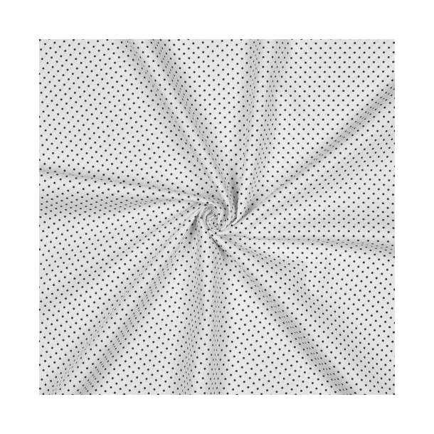 Poplin Petit sm� prikker, white/navy