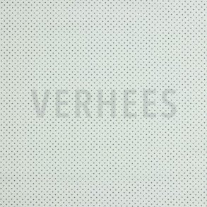 Poplin Petit sm� prikker, white/grey