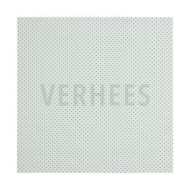 Poplin Petit sm� prikker, white/grey