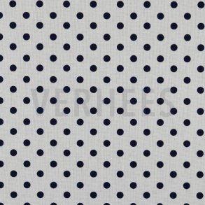 Poplin Prik white/navy