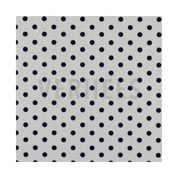 Poplin Prik white/navy