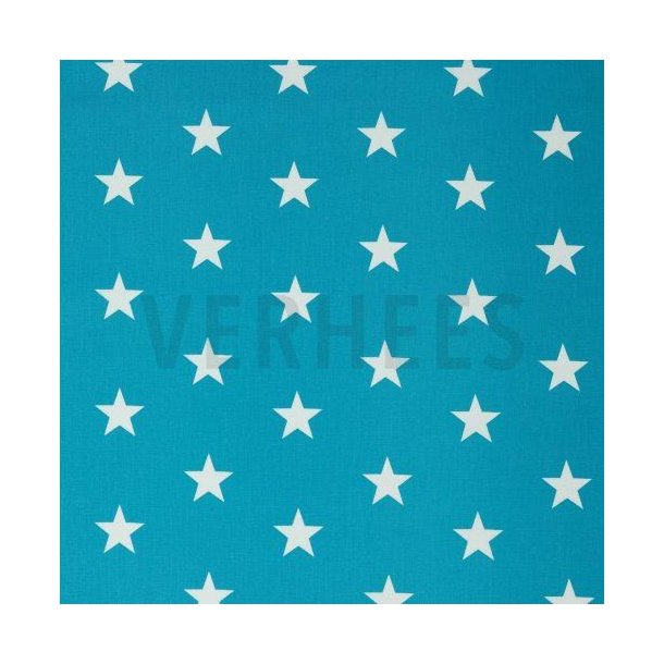 Poplin Stars, Turquoise