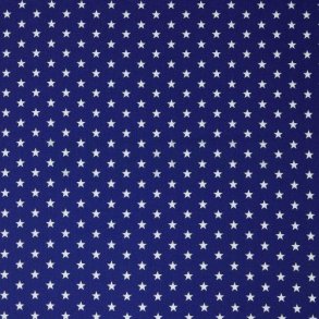 Poplin Petit stars Cobolt