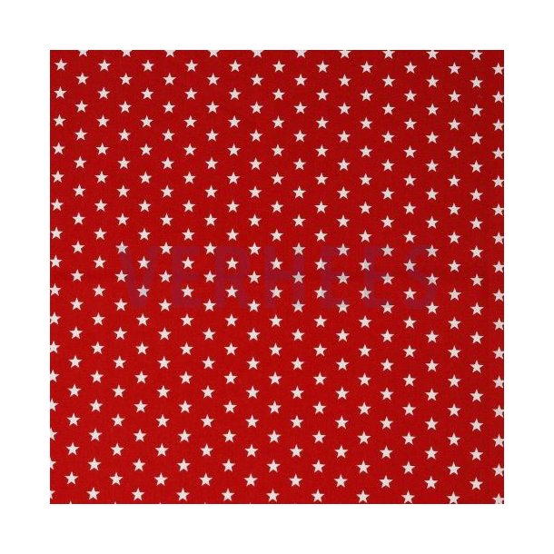 Poplin Petit stars, Red