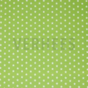 Poplin Petit stars, Lime