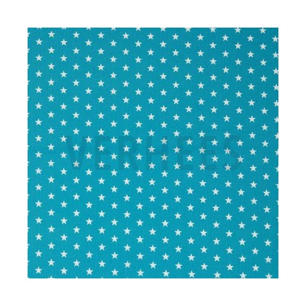 Poplin Petit stars Turquoise