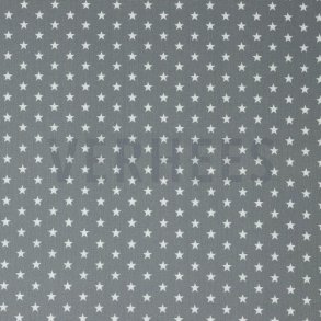 Poplin Petit stars, Grey