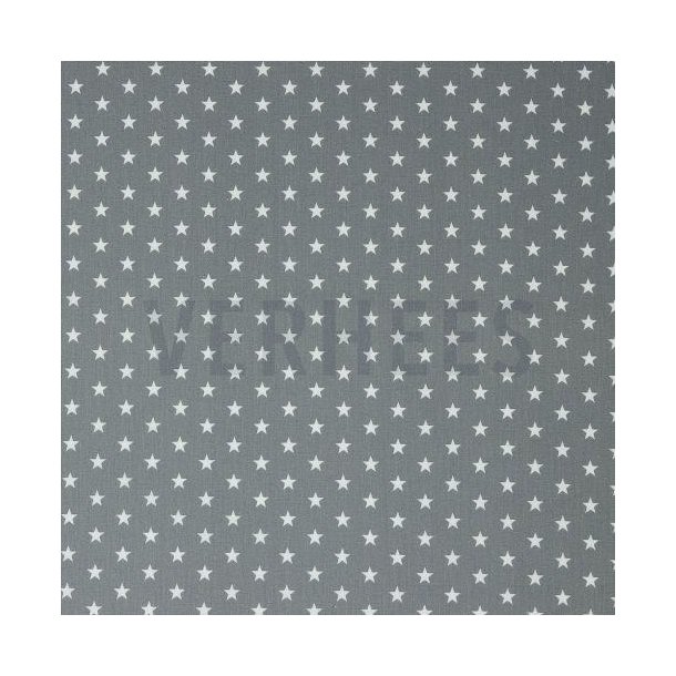 Poplin Petit stars, Grey