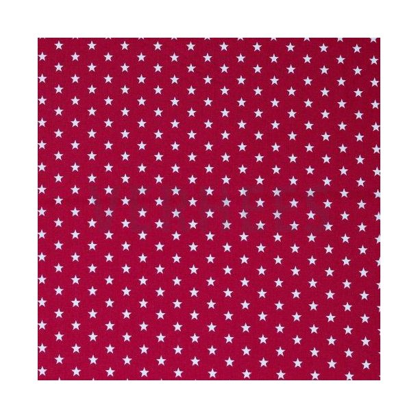 Poplin Petit stars, Cerise