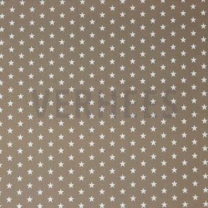 Poplin Petit stars, Taupe