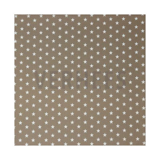 Poplin Petit stars, Taupe