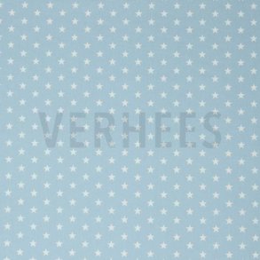 Poplin Petit stars Light blue