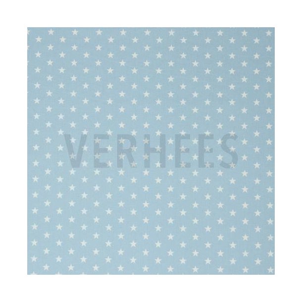 Poplin Petit stars Light blue