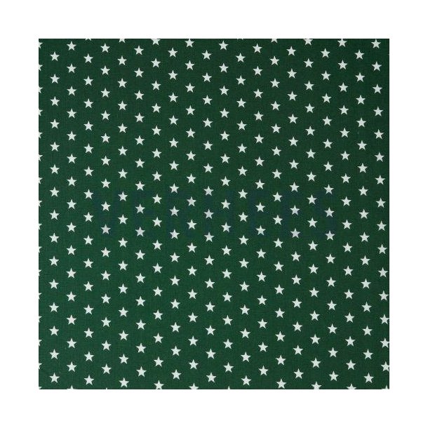 Poplin Petit stars, Dark green