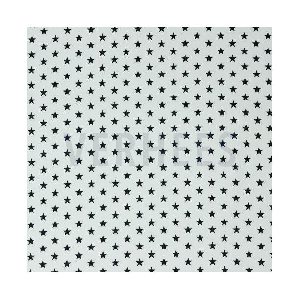 Poplin Petit stars, white/black