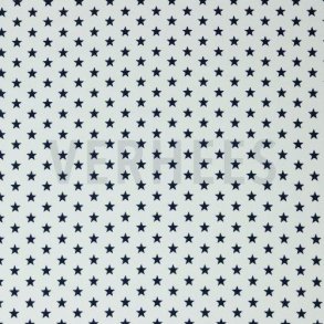 Poplin Petit stars, white/navy