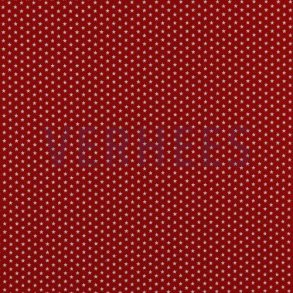Poplin Mini stars, Red