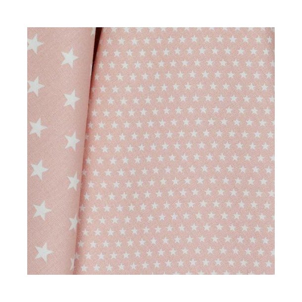 Poplin Mini stars, Old rose