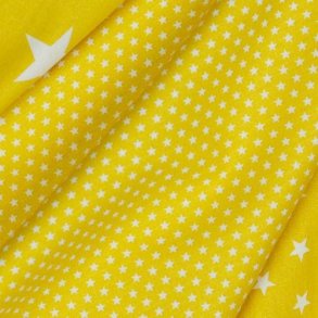 Poplin Mini stars Yellow