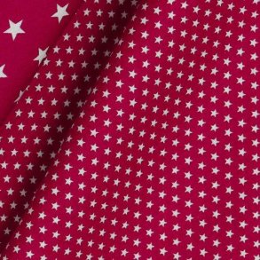 Poplin Mini stars Cerise