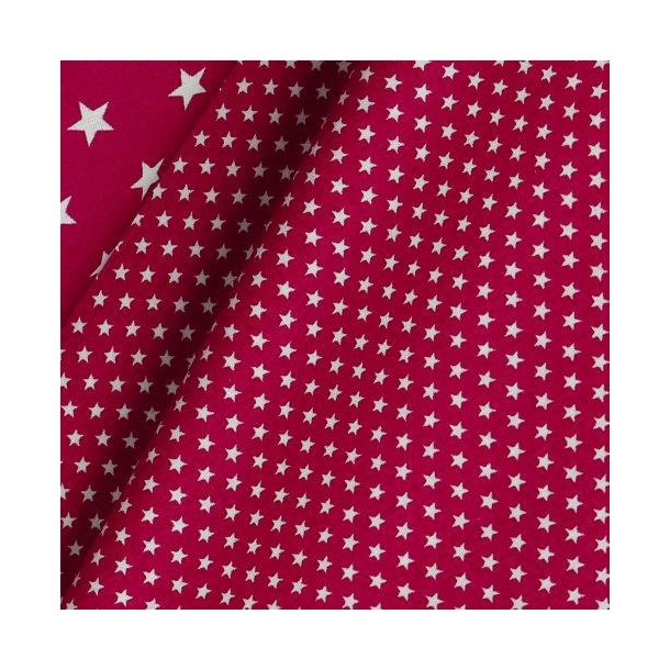 Poplin Mini stars Cerise