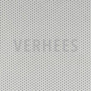 Poplin Mini stars, white/grey