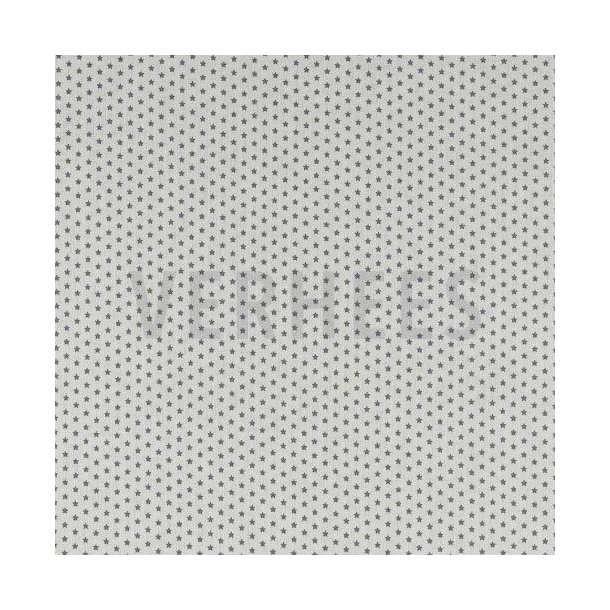 Poplin Mini stars, white/grey