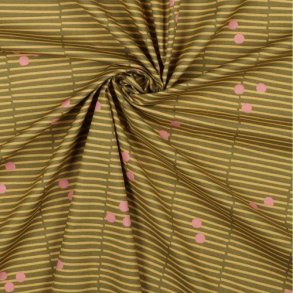 Fine poplin broken stripe, Green