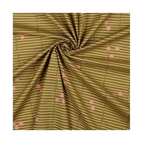 Fine poplin broken stripe, Green