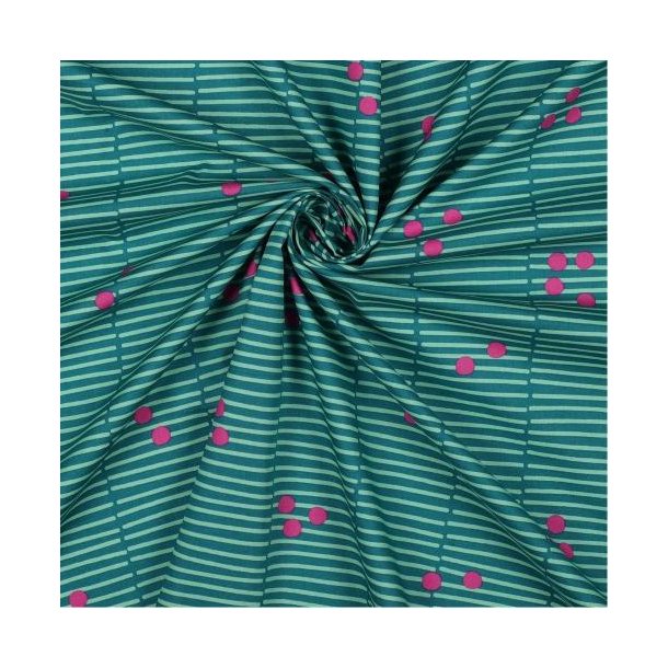 Fine poplin broken stripe, Petrol